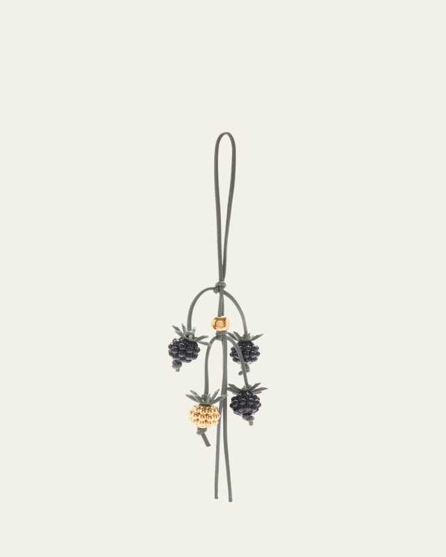 Berry Bag Charm in Calfskin Leather